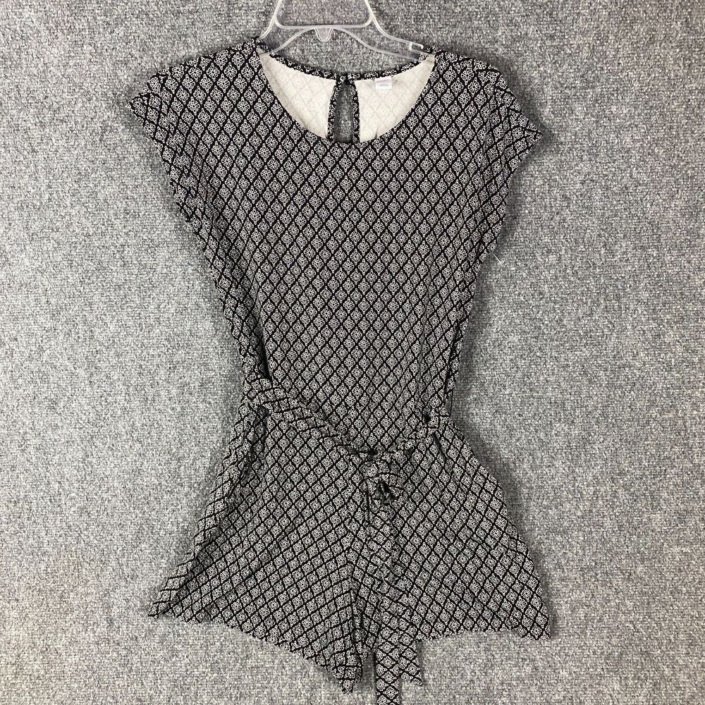 Old Navy Romper Small Sleeveless Rayon Blend Black White S Adults‎
